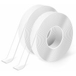 2 tomes, 3m, ruban adhsif double face nano trs rsistant - multi - usage - pour tapis, pvc, cadeaux, ...