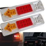 2 x 12v feu arrire de remorque de camion 19 led feu stop tanche clignotants inverss feux arrire feux ...