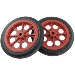 2 x 4. 4  roues remplacables de caddie rouge noir