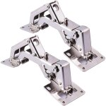 2 x charni�res pliantes en acier inoxydable pour armoires de cuisine r�glables 130 - 175 degr�s charni�re ...