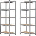 2 x etag�res modulables charges lourdes en m�tal 5 plateaux , 180x90x40cm
