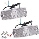 2 x feux de position avant blancs de remorque, feux de position latraux, led lampes lumineuses contour ...