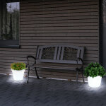Lot de 2 lampes solaires � led pots de fleurs �clairages ext�rieurs d�corations lampes debout