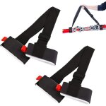 2 x noir sangle porte - ski sangles rglables pour poignets de ski avec boucle de sangle de ruban rembourre ...