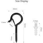 20 crochet � oeil visser avec fusible, piton � visser m4 en acier inoxydable vis � oeil avec boucle de ...