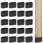 20 embouts de protection pieds en poly�thyl�ne (pe), ovale 20 x 40 mm, pour chaises, tables, escabeaux, ...