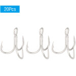 20 hame�ons triples en acier haute teneur en carbone, pointes ac�r�es et barbel�s pour p�che au leurre ...