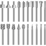 20 mches gravure haute duret (10 hss carbure + 10 mches toupie), tige 1 / 8 (3mm), pour bricolage ...