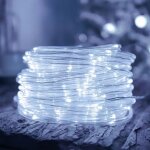 20 m�tres de guirlande lumineuse led 200 lumi�res, tube de fil de cuivre, �tanche pour ext�rieur, d�coration ...
