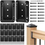 20 pack connecteurs de support de balustrade de pont pour 2  x4  (en fait 1, 5  x3, 5 ) poteau en bois, ...