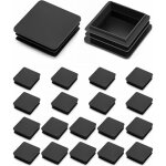 20 pcs 50 x 50 mm bouchons � lamelles pour tube carr�, embout de bouchon en plastique noir carr� pour ...