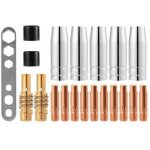 [jamais utilis�]20 pcs embouts de contact de buse de soudage 15ak mig / mag ensemble de support de connecteur ...