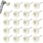 20 pcs roue de polissage 25mm pour perceuse, tampon de polissage en laine, accessoires de forage