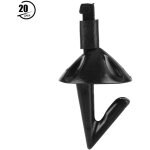 20 pi�ces accessoires de p�che en forme de c�ne noir pour app�ts et leurres