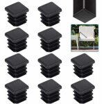 20 pi�ces bouchons de tube carr� 20 20mm embout de tube carr� bouchons de tube carr� en plastique noir ...