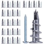 20 pices cheville placo, durable cheville beton, forte capacit de charge vis placo, cheville carreau ...