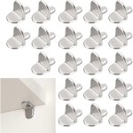 20 pi�ces chevilles de support d'�tag�re, 5mm taquet �tag�re support en forme de l en bois et verre de ...