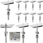 20 pices crochet plafond, m6 x 100 mm chevilles charge lourde, fabriqu en acier au carbone galvanis, ...