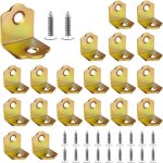 20 pi�ces equerres metal, �querre de fixation 90 degr�s avec vis, petite �querre d'assemblage pour r�parer ...
