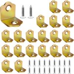 20 pi�ces equerres metal, �querre de fixation 90 degr�s avec vis, petite �querre d'assemblage pour r�parer ...
