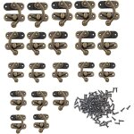 20 pi�ces fermoir boite en bois, fermoir pour coffre en bois, loquet crochet fermoirs � coffre, loquet ...