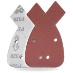 20 pi�ces feuilles abrasives grain 320, 4 trous de fixation auto - agrippante, papier abrasif arri�re, ...