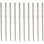 20 pi�ces s�ries 0, 8 mm enduit de diamant pointe foret h�lico�dal pour carreaux pierre en verre
