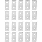 20 plaques de r�paration plates en acier au carbone, connecteurs de fixation pour profil�s en aluminium ...