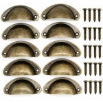 20 poign�e de coquille vintage pour tiroir armoire porte meuble cuisine fer bouton de placard avec vis ...