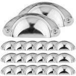 20 poign�es de coquille vintage pour tiroir de meubles de cuisine fer incurv� boutons de porte d'armoire ...
