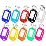 20 porte clef etiquette, porte - cls en plastique 10 couleurs, porte cls couleur tiquette inscriptibles ...