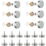[jamais utilis�] lot de 20 vis en acier inoxydable bross� avec capuchons d�coratifs pour miroirs, tables, ...