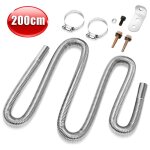 200 cm voiture tuyau d'echappement flexible pour echappement de chauffage de voiture, tuyau d'vent de ...