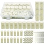 200 pcs roue de polissage en laine, tampon de polissa roue de polissage avec tige m�tal pour accessoires ...