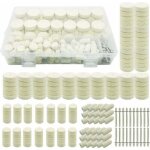200 pcs roue de polissage en laine, tampon de polissa roue de polissage avec tige mtal pour accessoires ...