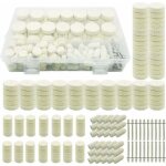 200 pcs roue de polissage en laine, tampon de polissa roue de polissage avec tige m�tal pour accessoires ...
