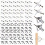 200 pieces chevilles avec vis pour plaques de pl�tre, cheville brique creuse, fixations pour plaques ...