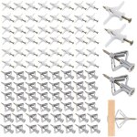 200 pieces chevilles avec vis pour plaques de pltre, cheville brique creuse, fixations pour plaques ...