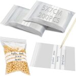 200 pi�ces pochon plastique 5x7cm sachet zip avec panneau d'�criture sachet transparent sachet plastique ...