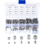 200 pi�ces vis sans t�te en acier inox, m3 m4 m5 m6 m8 vis � m�taux, assortiment kit de fixations vis ...
