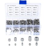 200 pi�ces vis sans t�te en acier inox, m3 m4 m5 m6 m8 vis � m�taux, assortiment kit de fixations vis ...
