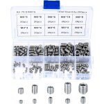 Ersandy - 200 pièces vis sans tête en acier inox, m3 m4 m5 m6 m8 vis à métaux, assortiment kit de fixations ... Ersandy - 200 pièces vis sans tête en acier inox, m3 m4 m5 m6 m8 vis à métaux, assortiment kit de fixations ...