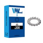 200 rondelles ventail 6mm inox a2 viswood