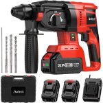 2025 marteau perforateur sans fil mis � jour, avec 2 packs de batteries lithium portables (21 v), moteur ...