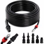 20m tuyau pour nettoyeur haute pression 5 adaptateurs 180 bar 60c, kit de nettoyage de tuyaux pour krcher ...