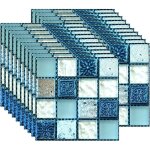 20pcs autocollant carreau, auto - adh�sif autocollant fond d'�cran r�sistant � la chaleur �tanche dosseret ...