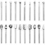 20pcs fraises rotatives fraise metal jeu de fraises en carbure fraise de tungstene meche acier rotatif ...