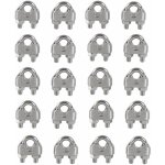 20pcs m4 serre - c�bles etrier u boulon clip de c�ble 304 acier inoxydable selle de pince de c�ble c�ble ...