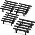 20pcs poignee meuble noir poigne de meuble cuisine noir t poignes placard tiroir noir entraxe 64mm ...