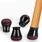 20pcs protection pieds chaise silicone noir 30 - 40mm - capuchons avec rev�tement feutre anti - rayures ...